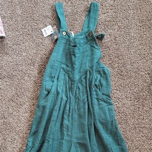 Free People - Teal Overalls with Pockets